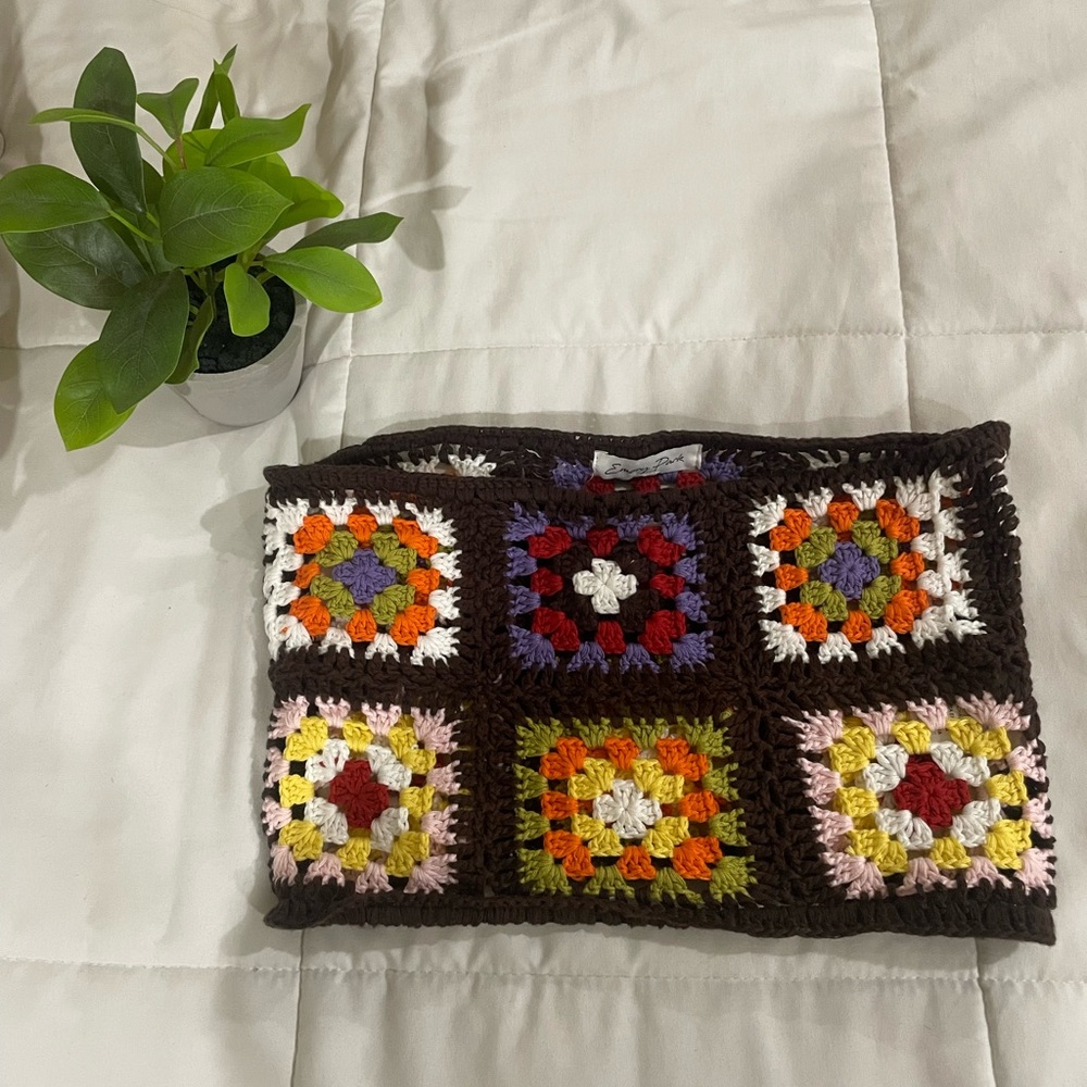 Granny Square Crochet Tube Top! 🤎